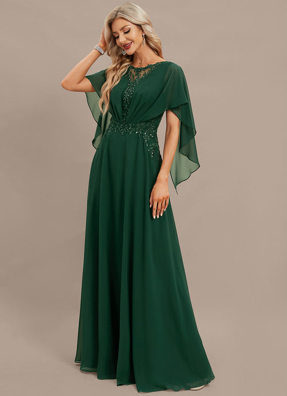 Robe de Soirée Verte Fluidité - gallery 4