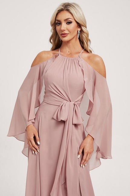 Robe de Soirée Rose Poudré Élégance - gallery 6