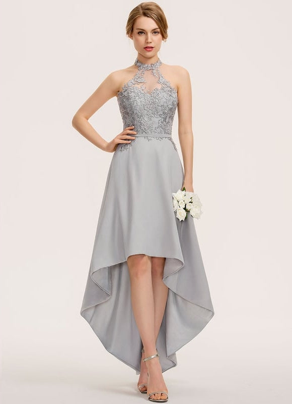Robe de Soirée Élégance Grise Aérienne - gallery 1