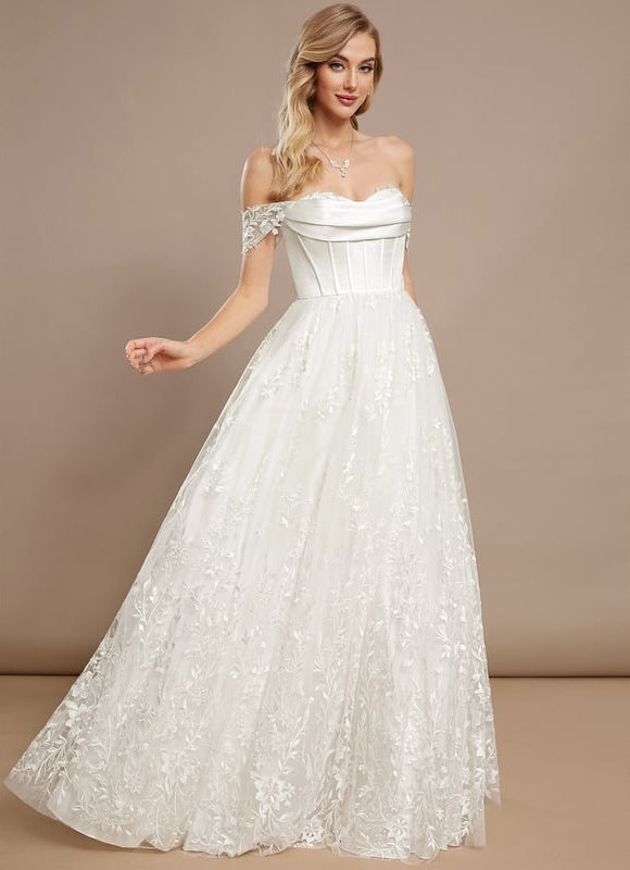 Robe de Soirée Rêve Floral Satiné - gallery 3