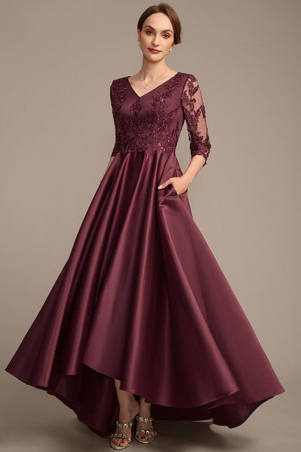 Robe de Soirée Violet Satiné Élancé - gallery 4