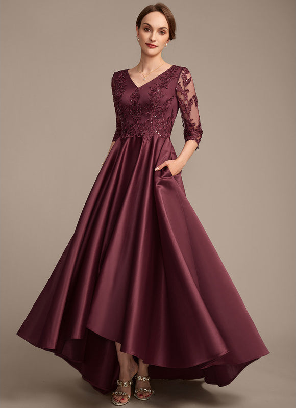 Robe de Soirée Violet Satiné Élancé - gallery 4