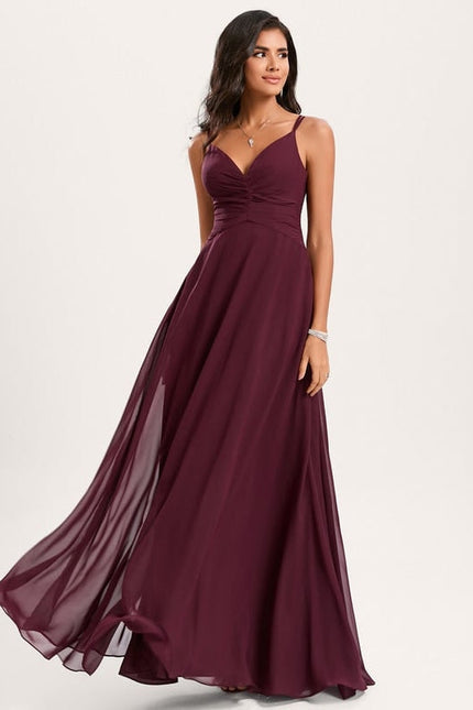Robe de Soirée Mousseline Beige - gallery 5