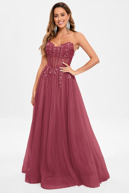 Robe de Soirée De Gala Rosée - gallery 8