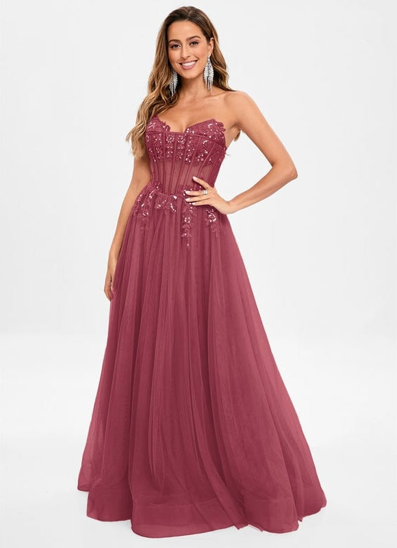 Robe de Soirée De Gala Rosée - gallery 8