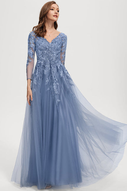 Robe de Soirée Tulle Grise