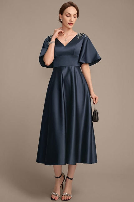 Robe de Soirée Satinée Sophistiquée - gallery 3