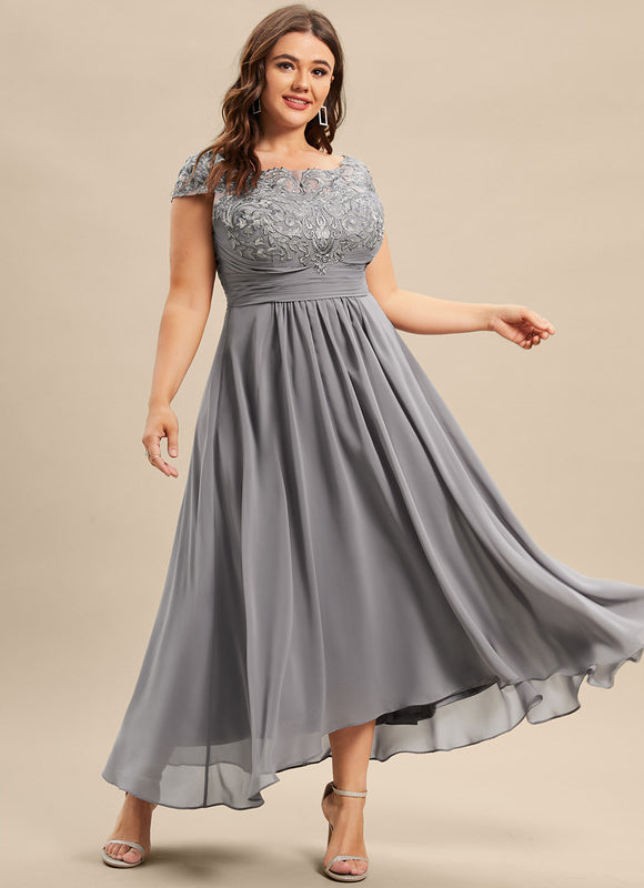Robe de Soirée Gris Élégant Couture - gallery 5