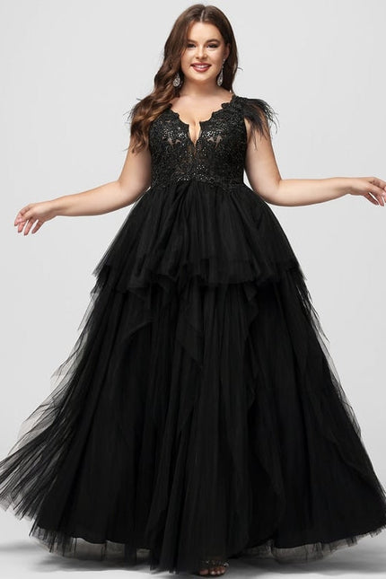 Robe De Soirée Plume Longue - gallery 6
