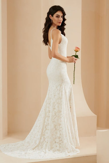 Robe de Soirée Dentelle Épure - gallery 1