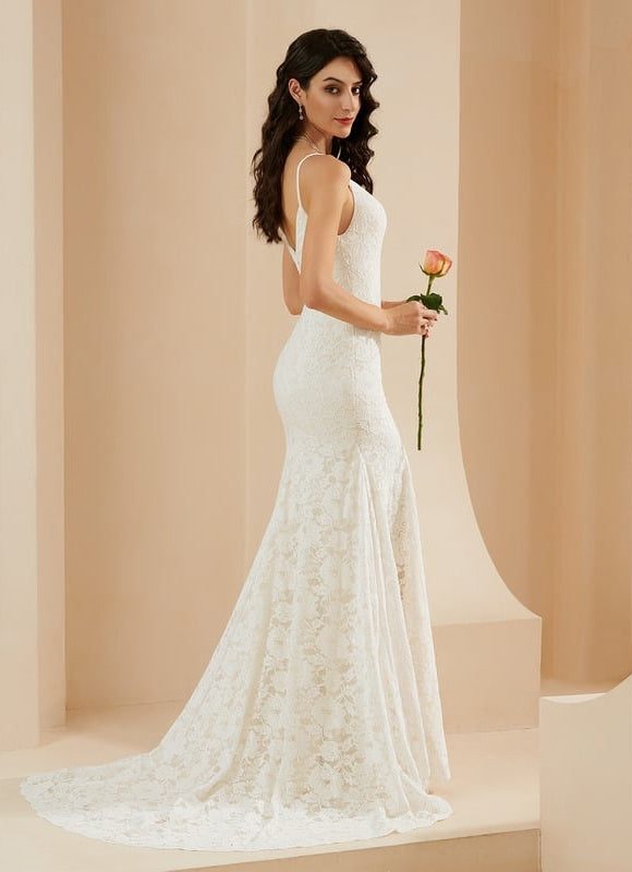 Robe de Soirée Dentelle Épure - gallery 1