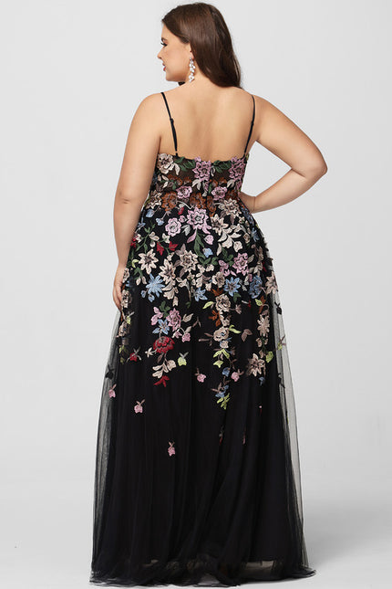 Robe de Soirée Éclat Floral Noir - gallery 7