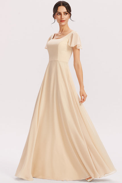 Robe de Soirée Fluide Vert Deau
