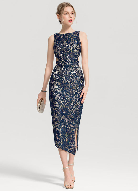 Robe de Soirée Luxe Dentelle Marine