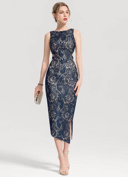 Robe de Soirée Luxe Dentelle Marine