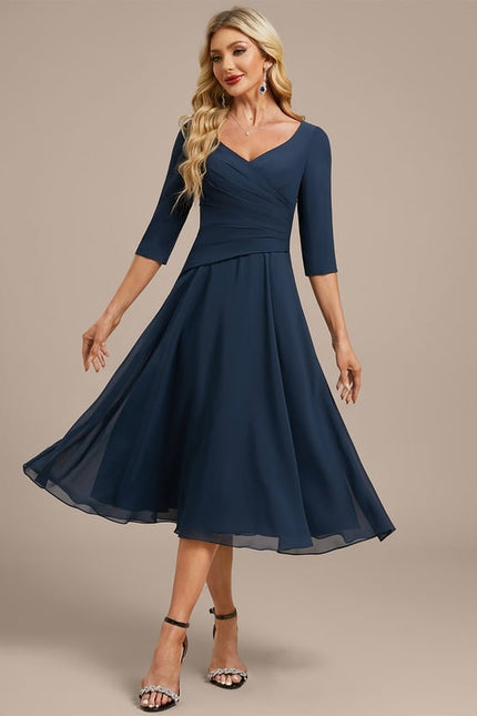 Robe De Soirée Grande Taille Mousseline - gallery 2