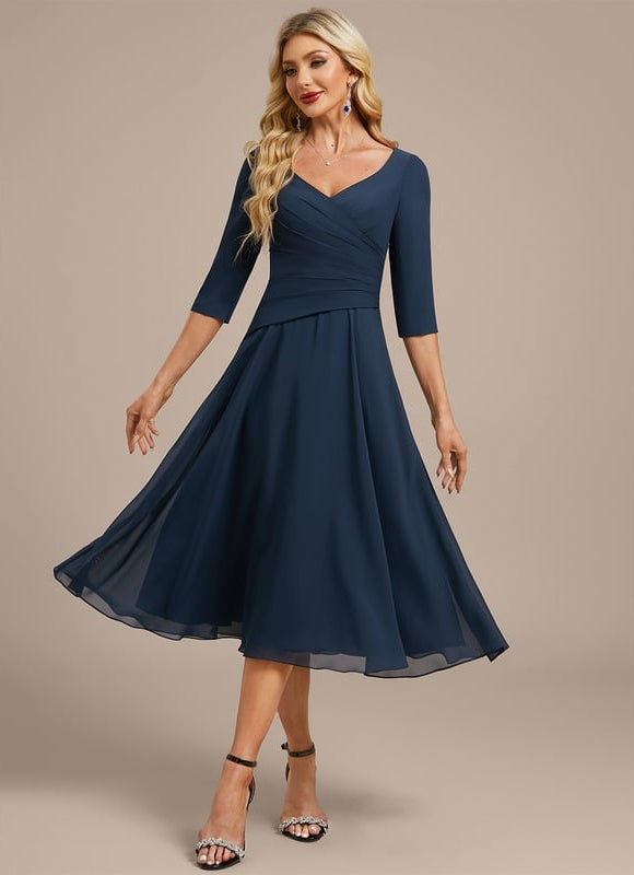 Robe De Soirée Grande Taille Mousseline - gallery 2