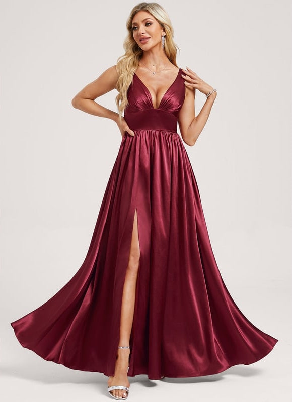 Robe de Soirée Dorée Fluide