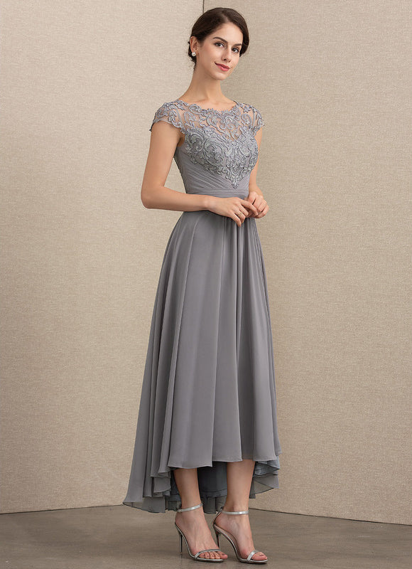 Robe de Soirée Gris Élégant Couture - gallery 1