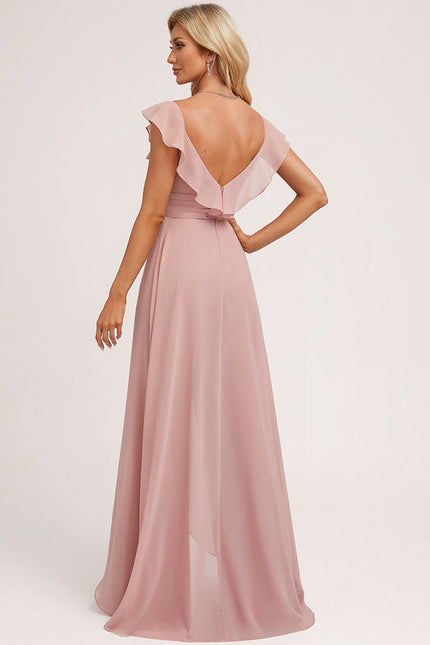 Robe Longue De Soirée Rose - gallery 1