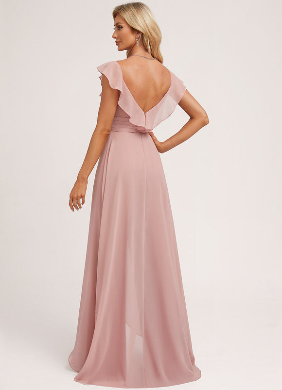 Robe Longue De Soirée Rose - gallery 1