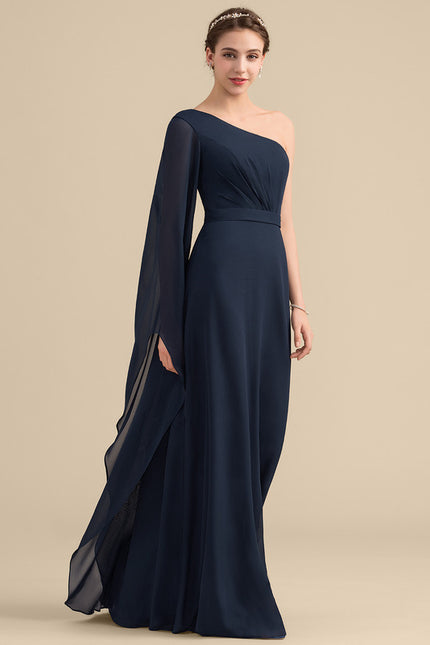 Robe de Soirée Asymétrique Fluide