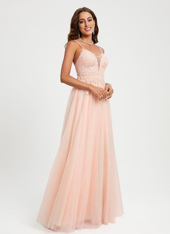 Robe de Soirée Éclat Poudré - gallery 2