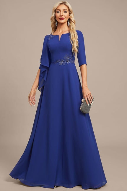 Robe de Soirée Éclatante Marine