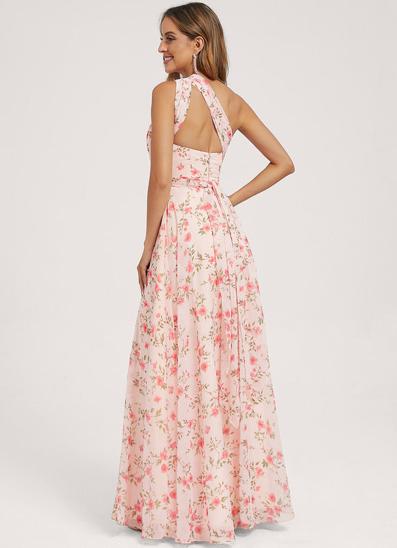 Robe de Soirée Bordeaux Fluide - gallery 7