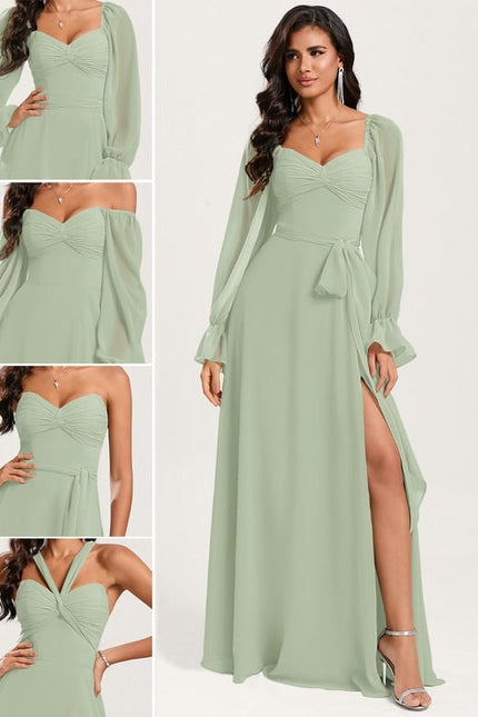 Robe de Soirée Émeraude Aérienne