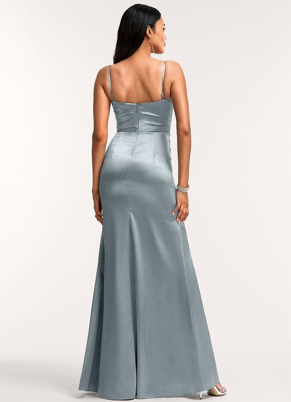 Robe de Soirée Dorée Fluide - gallery 4