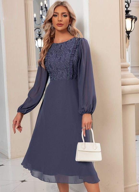 Robe de Soirée Sérénité Midi Chic - gallery 1