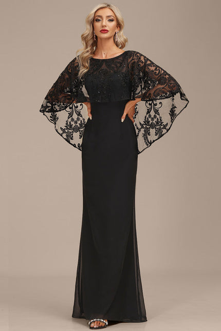 Robe de Soirée Satin Gris Perle - gallery 4