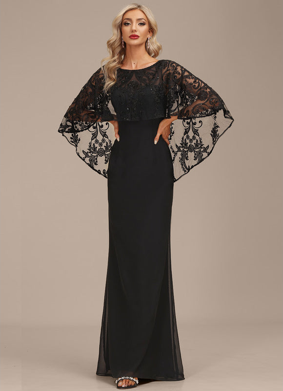 Robe de Soirée Satin Gris Perle - gallery 4