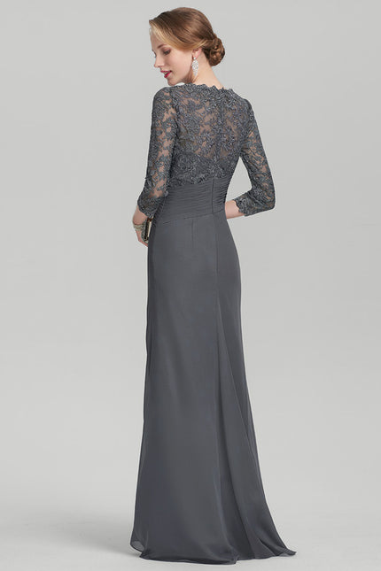 Robe de Soirée Gris Élégance Satiné - gallery 3