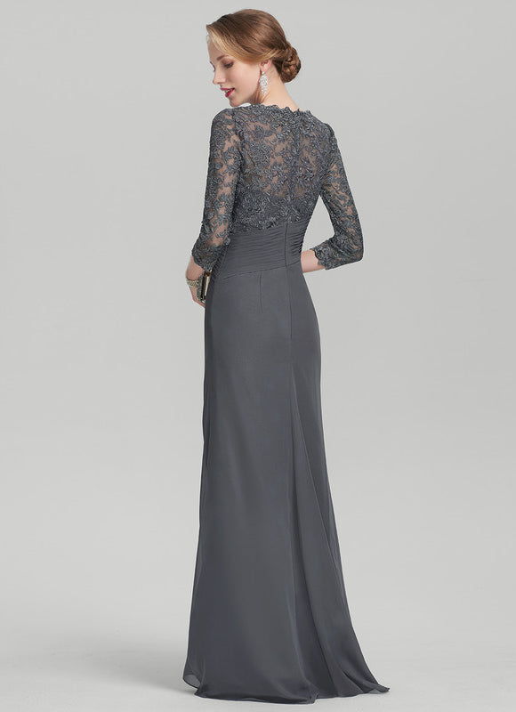 Robe de Soirée Gris Élégance Satiné - gallery 3
