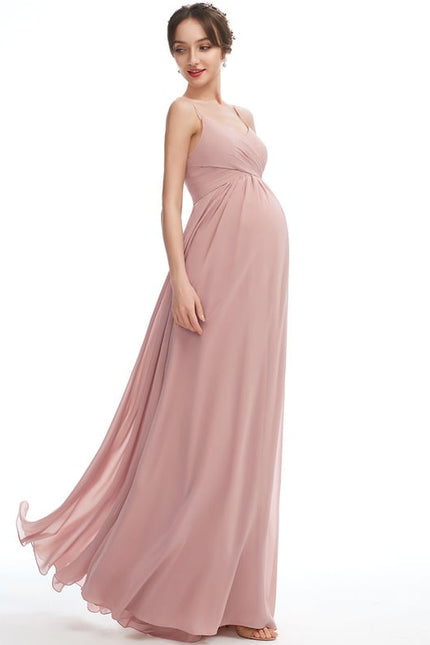 Robe de Soirée Longue Rosée - gallery 1