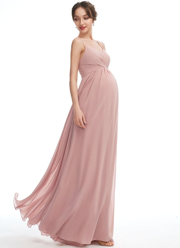 Robe de Soirée Longue Rosée - gallery 1
