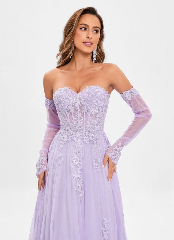 Robe de Soirée Lilas Élégante - gallery 2