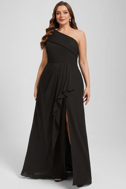 Robe de Soirée Satin Noir Élancé - gallery 9