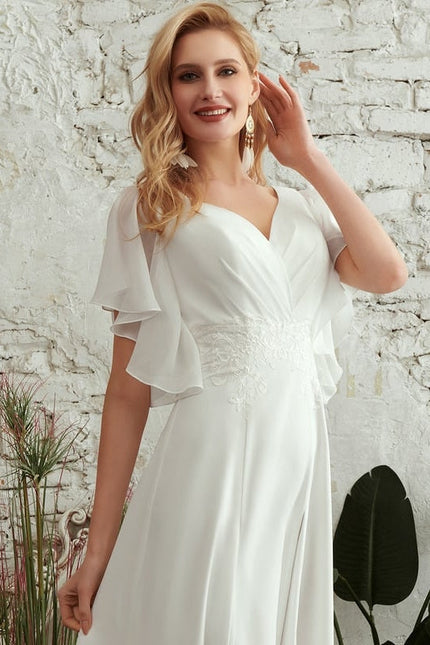 Robe de Soirée Vaporeuse Écrue - gallery 3