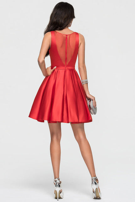 Robe de Soirée Satin À Volants - gallery 4