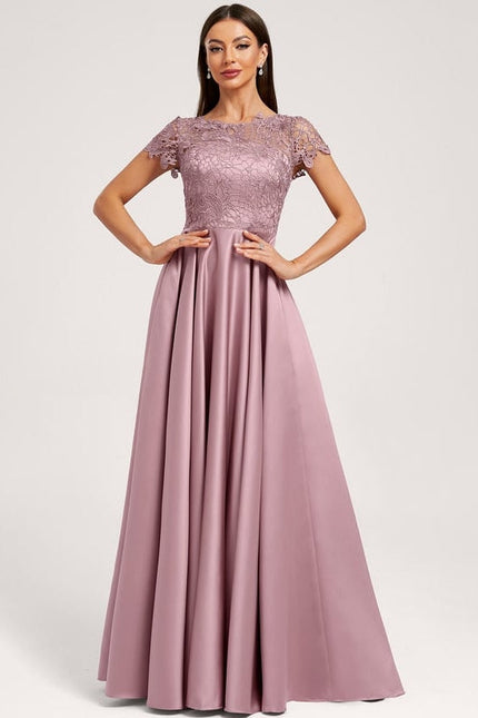 Robe de Soirée Satin Lilas Élégante - gallery 3