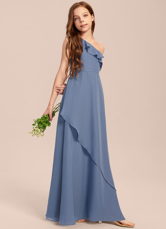 Robe de Soirée Bleu Chiffon Élégant - gallery 3