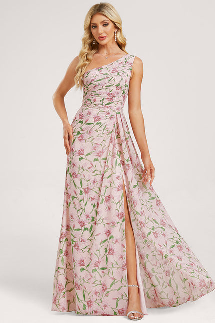 Robe de Soirée Asymétrique Fluide