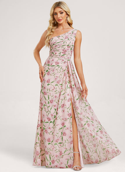 Robe de Soirée Asymétrique Fluide