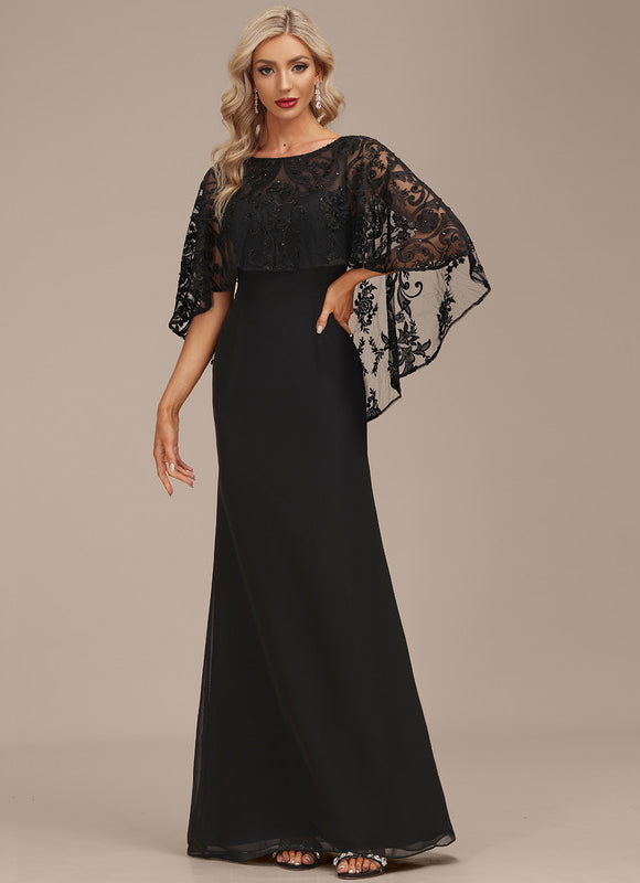 Robe de Soirée Satin Gris Perle - gallery 6