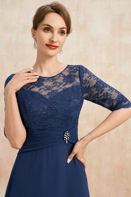 Robe de Soirée Marine Élégante - gallery 1