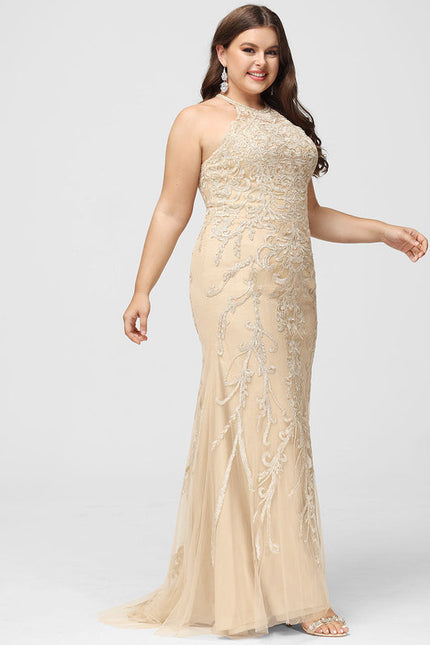 Robe de Soirée Sirène Écrue - gallery 5