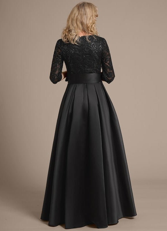 Robe De Soirée Soie Et Dentelle - gallery 6